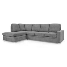 Home Detail Alana Left-Hand Facing Corner Sofa With Footstool, Dark Grey Jumbo Cord - thumbnail 3