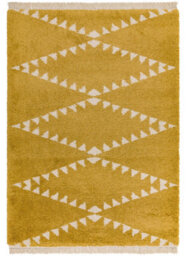 Modern Rug, Luxurious Bedroom Rug, Dining Room Rug, Moroccan Rug, 35mm Thickness Mustard Shaggy Rug-200Cm X 290Cm - thumbnail 2