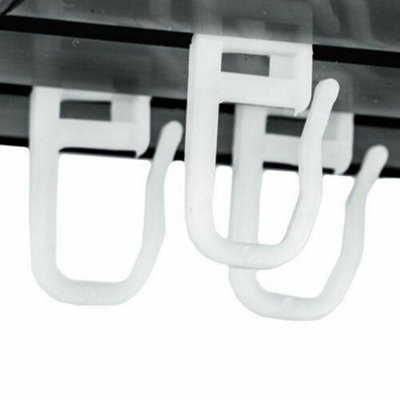 Curtain Pole Rail Track Pvc Hooks - 10 Pcs Black - Accessories For Curtain Rail Track