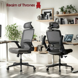 Realm Of Thrones Ergonomic Office Chair 3D Headrest And Adjustable Lumbar Support Desk Chair For Home Gaming Desk Chair - thumbnail 7