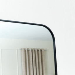 Melody Maison Large Black Curved Square Arched Overmantel Mirror 100Cm X 100Cm - thumbnail 6