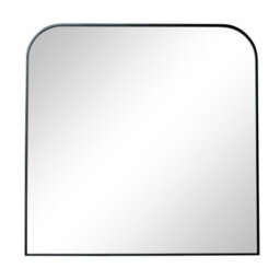 Melody Maison Large Black Curved Square Arched Overmantel Mirror 100Cm X 100Cm - thumbnail 9