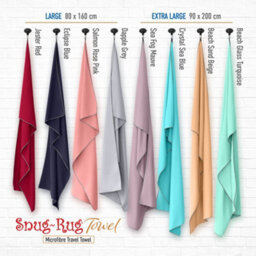 Snug Rug Microfibre Beach Towel Super Absorbent Quick Drying Lightweight Extra Large Xl 200 X 90Cm - Eclipse Blue - thumbnail 7