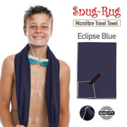 Snug Rug Microfibre Beach Towel Super Absorbent Quick Drying Lightweight Extra Large Xl 200 X 90Cm - Eclipse Blue - thumbnail 6