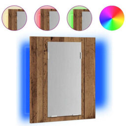 Walplus Led Bathroom Mirror Cabinet Old Wood 40X12X45 Cm Engineered Wood - thumbnail 2