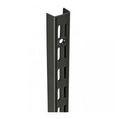 Charles Watson Black Twin Slot Uprights 1000mm Pack Of 10 Wall Mounted Adjustable Shelving Rails - image 1