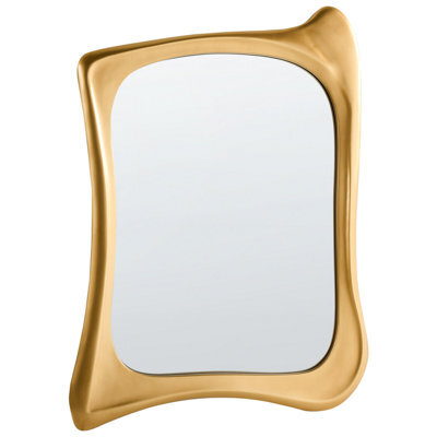 Beliani Wall Mirror Concarneau 65 Cm 94 Cm Gold - image 1