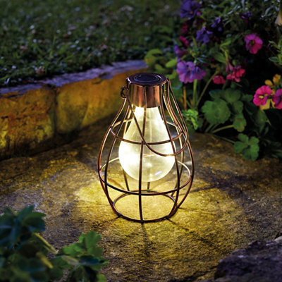 Smart Garden Eureka Metal & Plastic Bronze Effect Solar-Powered Outdoor Led Small Lantern - image 1