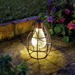 Smart Garden Eureka Metal & Plastic Bronze Effect Solar-Powered Outdoor Led Small Lantern - thumbnail 1