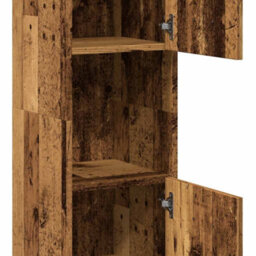Walplus Bathroom Hanging Cabinet Old Wood 30X30X130 Cm Engineered Wood - thumbnail 9