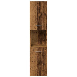 Walplus Bathroom Hanging Cabinet Old Wood 30X30X130 Cm Engineered Wood - thumbnail 4
