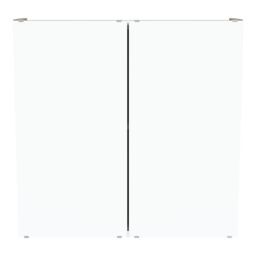 Kalena Matt Pebble Double Bathroom Wall Cabinet With 2 Mirror Doors (H)540mm (W)550mm - thumbnail 4