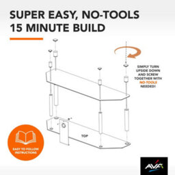 "Avf Classic 1.4M Glass Corner Tv Stand With Cable Management For Tvs Up To 65"" - Clear & Chrome" - thumbnail 7