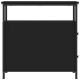 Vidaxl Bedside Cabinet Black 30X60X60 Cm Engineered Wood - thumbnail 7