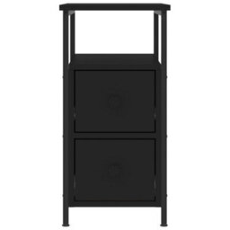 Vidaxl Bedside Cabinet Black 30X60X60 Cm Engineered Wood - thumbnail 5
