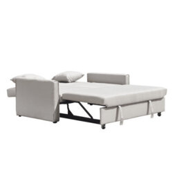Home Source Charleston Extra Wide 2 Seater Linen Beige Double Sofa Bed - thumbnail 7