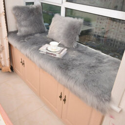 Living And Home Grey Rectangle Super Soft Shaggy Area Rug Home Decor Chair Sofa Cover 60 X 120 Cm - thumbnail 2