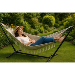 Heavy Duty Steel Hammock Stand Outdoor Portable Green - thumbnail 4