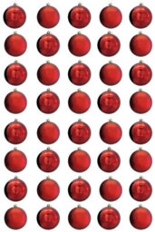 Christmas Tree World 10Cm Red Bauble Set Shiny/matt (40 Pc) - thumbnail 3
