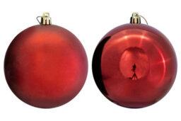 Christmas Tree World 10Cm Red Bauble Set Shiny/matt (40 Pc) - thumbnail 4