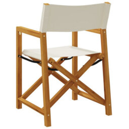 Berkfield 6 Piece Folding Garden Chairs Cream White Fabric - thumbnail 6