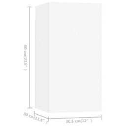 Berkfield 4 Piece Tv Cabinet Set White Engineered Wood - thumbnail 6