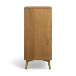 Teamson Home Tremolo Chest Of Drawers 4 Fluted Push-Open Drawer Bedroom Dresser, Natural - thumbnail 7