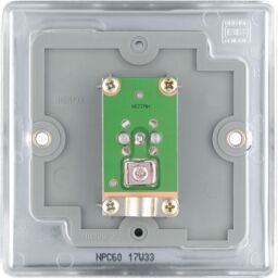 Bg Semi-Flush Single Flush-Mounted Tv Socket Gloss Chrome Effect - thumbnail 6