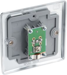 Bg Semi-Flush Single Flush-Mounted Tv Socket Gloss Chrome Effect - thumbnail 7