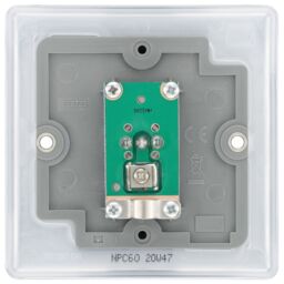 Bg Semi-Flush Single Flush-Mounted Tv Socket Gloss Chrome Effect - thumbnail 8