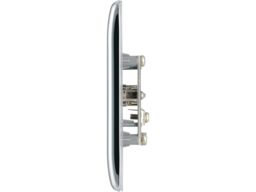 Bg Semi-Flush Single Flush-Mounted Tv Socket Gloss Chrome Effect - thumbnail 5