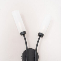 Valuelights Maya Pair - 2 Way Curved Matt Black Wall Light Fitting For Living Room Lounge Hallway - thumbnail 4