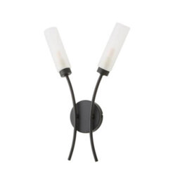 Valuelights Maya Pair - 2 Way Curved Matt Black Wall Light Fitting For Living Room Lounge Hallway - thumbnail 7