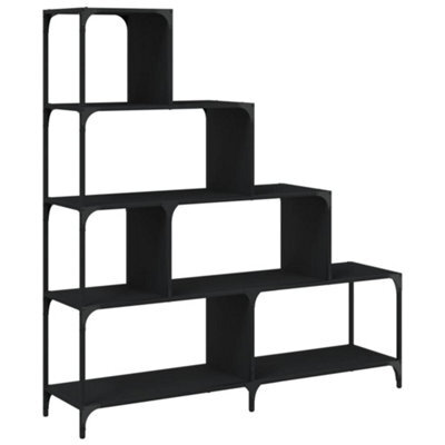 Berkfield Sturdy Bookcase 4-Stair Black 139X33.5X149 Cm Engineered Wood - image 1