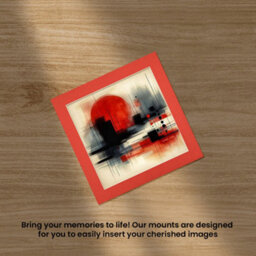 Ak Frames 10X10 Poppy Red Picture Mounts To Fit 8X8 Aperture Size - Mount Board Only (No Frame Included) - thumbnail 5