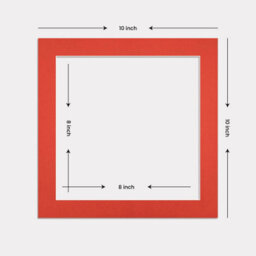 Ak Frames 10X10 Poppy Red Picture Mounts To Fit 8X8 Aperture Size - Mount Board Only (No Frame Included) - thumbnail 3