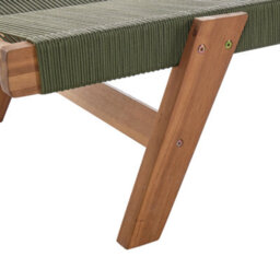 Beliani Sun Lounger Prossedi Reclining Acacia Wood Green - thumbnail 8