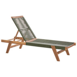 Beliani Sun Lounger Prossedi Reclining Acacia Wood Green