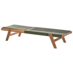 Beliani Sun Lounger Prossedi Reclining Acacia Wood Green - thumbnail 4
