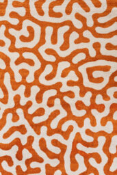The Rugs Joli Orange And White Abstract Doodle Rug Soft Dense Pile Easy To Clean And Pet Friendly For Living Rooms And Bedrooms - thumbnail 2