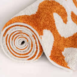 The Rugs Joli Orange And White Abstract Doodle Rug Soft Dense Pile Easy To Clean And Pet Friendly For Living Rooms And Bedrooms - thumbnail 7
