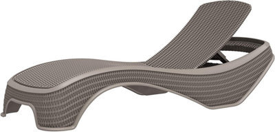 Homeology Maldives Greige Prestigious Outdoor Rattan-Style Adjustable Sun Lounger - Pre-Assembled - image 1