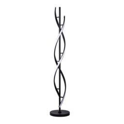 Darphe 150Cm Black Creative Swirling Led Floor Lamp, Living Room White Light Corner Lamp With Foot Switch - thumbnail 1
