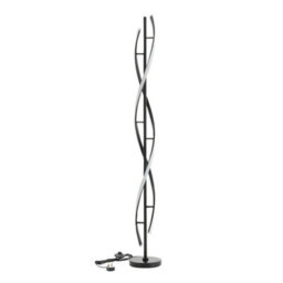 Darphe 150Cm Black Creative Swirling Led Floor Lamp, Living Room White Light Corner Lamp With Foot Switch - thumbnail 2
