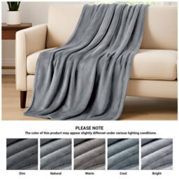Lazzaro Single Fleece Blanket For Sofa 290 Gsm Premium Brushed Microfiber Flannel Fluffy Warm Lightweight Solid Throw - thumbnail 8