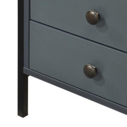 Alva 3 Drawer Dark Grey Bedside Chest Of Drawers Cabinet Nightstand - thumbnail 6