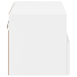 Berkfield Durable Tv Wall Cabinet White 60X30X30 Cm Engineered Wood - thumbnail 9
