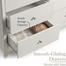 Christow Natural Chest Of Drawers Modern 6 Drawer Bedroom Storage Unit Furniture Cabinet - thumbnail 4