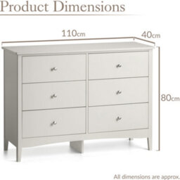 Christow Natural Chest Of Drawers Modern 6 Drawer Bedroom Storage Unit Furniture Cabinet - thumbnail 7