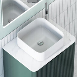 Royal Bathrooms Avenza 800mm Deep Moss Green Wall Hung Bathroom Countertop Vanity Unit 2 Drawer With Elena Basin - thumbnail 7